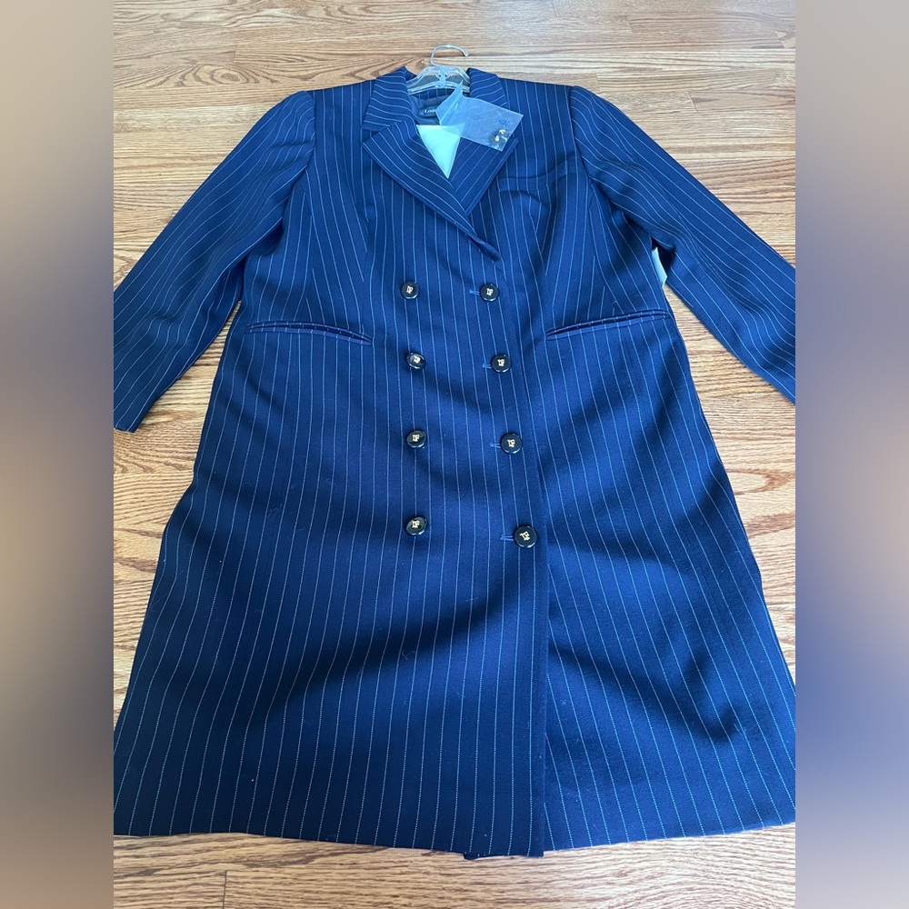 $1100 Louis Feraud WOMEN Double Breasted Blazer Coat Dress SIZE 14